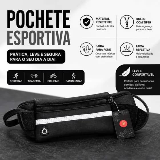 Pochete Esportiva com Suporte para Garrafa Corrida Academia Ciclismo Bolsa Fitness Porta Celular Chave Leve Impermeável