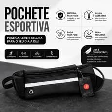 Pochete Esportiva com Suporte para Garrafa Corrida Academia Ciclismo Bolsa Fitness Porta Celular Chave Leve Impermeável