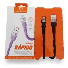 Cabo Carregador Rápido IOS 4.8A 2M H'Maston Turbo Dados Reforçado Alta Velocidade HB04-2