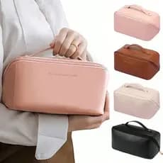 Necessaire Feminina Grande Porta Maquiagem Com Divisórias Alça Luxo Viagem Organizadora Impermeável