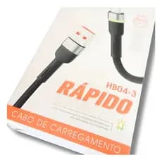 Cabo Carregador Rápido TipoC 4.8A 2M H'Mastons Turbo Dados Reforçado Alta Velocidade HB04-3