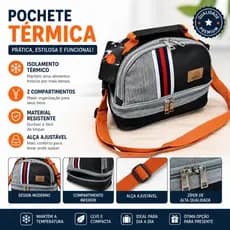 Lancheira Térmica Infantil Bolsa Térmica Marmita Bebê Viagem Passeio Frutas e Mamadeira 7756