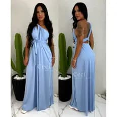 Vestido Multiformas Longo Festas Madrinhas de Casamento Formaturas Varias Formas de Amarrar Infinity