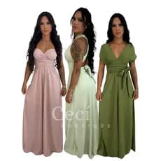 Vestido Elegante Multiformas Longo Varias Formas De Amarrar Casamentos Formaturas Batizado Noivado