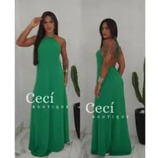 Vestido Longo Feminino Frente Única Costas Nuas – Elegante para Festas, Casamentos e Eventos