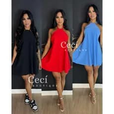 Kit 3 Vestidos Curtos Femininos Costa Nua – Verão, Elegantes e Envio Imediato