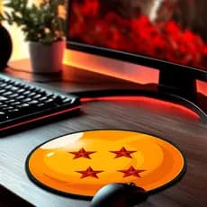 Mouse Pad Dragon DBZ  Redondo Antiderrapante 20x20cm De Diametro Premium Borda Costurada