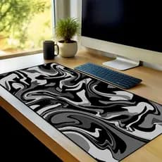 Mouse Pad Grande Gamer Premium Antiderrapante Diversos Tamanhos Tema Abstrato Borda Costurada