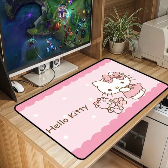 Mouse Pad Hal Kit,Kuro&Cinnamo Gamer Antiderrapante Grande 70x35 80x35 90x40 90x50cm Borda Costurada