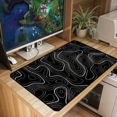 Mouse Pad Grande Gamer Premium Antiderrapante Diversos Tamanhos Tema Abstrato Borda Costurada