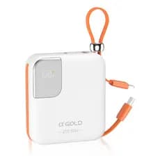 Carregador Portátil Power Bank A'Gold Pro 10.000mAh BTE-48A – Carregamento Turbo 22,5W com Cabos Integrados
