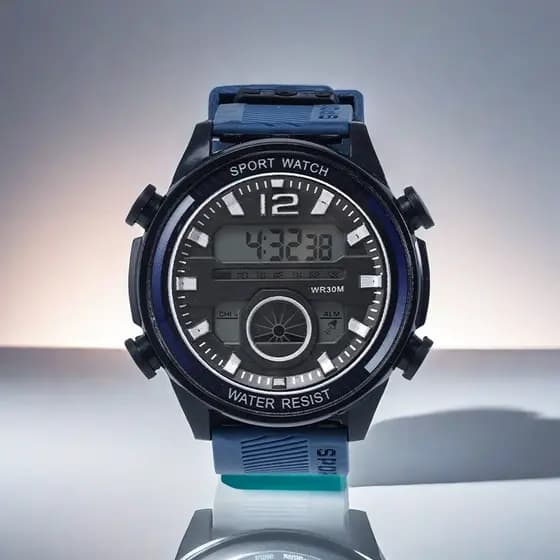 Relógio de Pulso Digital Masculino Sport | À Prova d'Água e Resistente