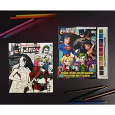 Combo DC HEROS -  Aquarela DC SUPER FRIENDS + Livro Liga da Justiça para Colorir