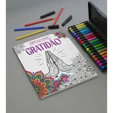 Livro de Colorir Antiestresse GRATIDÃO - Adulto e Infantil | Arte Terapia | Mindfulness |