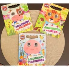Livro Infantil Meus Olhinhos Divertidos - Amiguinhos da Selva / Fazenda / Marinhos -