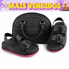 Sandália Infantil com Bolsa Estilo e Qualidade Sophia