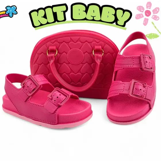 Kit Sandália Infantil e Bolsa Baby Presente Sophia