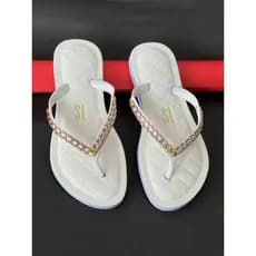 Chinelo Feminino Casual Antiderrapante com Corrente Dourada - Luxo