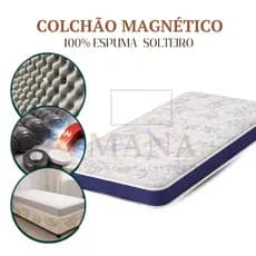 Colchão Magnético Solteiro D33 Pillow Top Caixa de Ovo Ímãs Infravermelho 88x188x12cm
