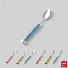 Kit de Talheres Sanrio Miniso Colher e Garfo em Aço Inox com Cabo Colorido (Cinnamoroll, My Melody, Pompompurin, Kuromi)