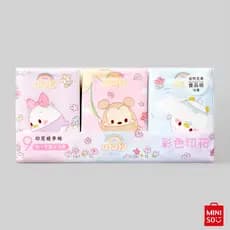 KIT 9 PACOTES DE LENÇOS DE PAPEL 9 FOLHAS EM CADA PARA CUIDADOS FACIAIS SECOS ESTAMPADOS DISNEY