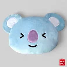 Almofada BT21 Koya Miniso 2 em 1 Travesseiro e Manta Quentinha Portátil com Zíper Original Licenciada para Viagem