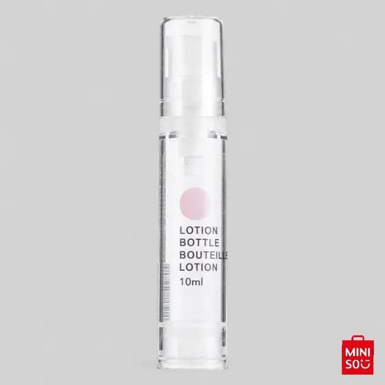 FRASCO DE PLÁSTICO PARA LOÇÃO COM TAMPA A VÁCUO PORTÁTIL PARA LEVAR EM VIAGEM 10ML