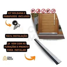 Kit 2 Veda Porta Rodo Vedante Protetor de Porta em Aluminio 70/80/90/1m