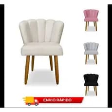Cadeira Poltrona Decorativa Pétalas Flor Sala De Estar Recepção Decoração Veludo Pés Palito