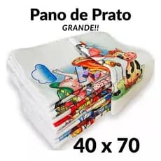 Kit Panos de Prato 100% Algodão Grandes Estampas Variadas Absorventes e Ideais para Cozinha