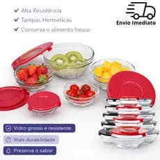 Kit Conjunto De Potes de Vidro Bowl Marmita Resistente Organizadores De Cozinha Com Tampa