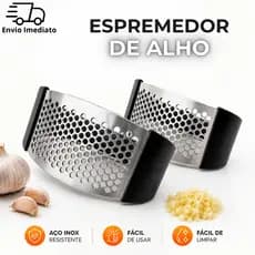 Amassador De Alho Espremedor Inox Manual Triturador De Alho Profissional