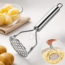 Amassador De Batata Legumes Frutas Purê Inox Espremedor Manual Resistente