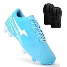 Chuteira Campo + Caneleira Envio Rápido Futebol Grama Natural Unissex Confortável Resistente