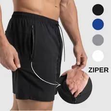 BERMUDA MASCULINA TACTEL COM ELASTANO  CALÇAO SHORT MASCULINO para academia com  bolso com ziper