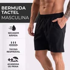 BERMUDA TACTEL MASCULINA COM ELASTANO SHORTS Para Academia Praia ou Dia a Dia Alta Qualidade
