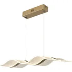 Lustre Pendente LED Onda Luxuoso Estilo Nórdico – Luz Quente Elegante para Sala de Jantar e Cozinha