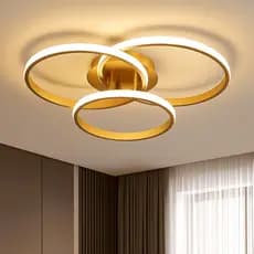 Luminária Plafon Moderna Led 3 Anéis Teto Quarto Sala 3 EM 1 - Nitrolux