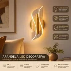 Luminaria Arandela Led Acrilica Design Moderno Cilindro 7w 3 Em 1 Cor Dourado 110v/220v