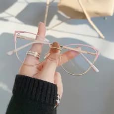 Óculos De Metal Olho De Gato Da Moda Femininos Com Bloqueio De Luz Azul