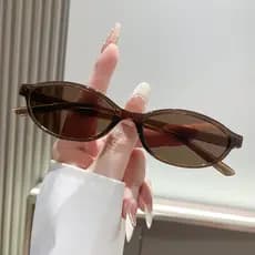 Óculos de sol grandes com proteção UV, moda minimalista, unissex, acessório em tendência.