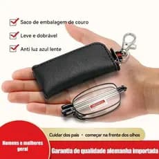 Chaveiro dobrável com armação de óculos anti-reflexo e leitura anti-fadiga e anti-radiação