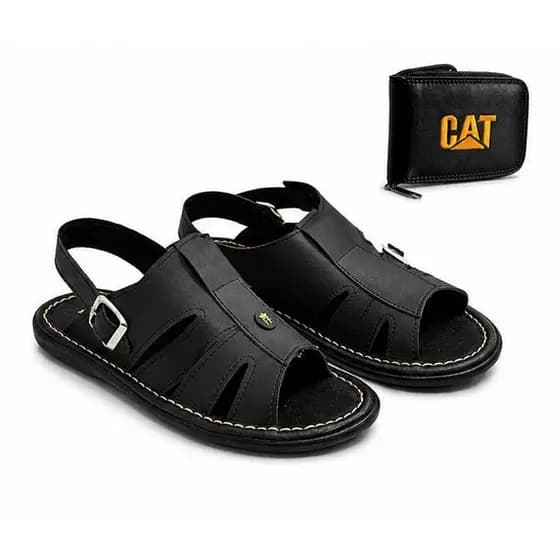 Sandália Franciscana Chinelo em Couro Vegano Masculina Fivela Lateral Moderna Conforto Oferta