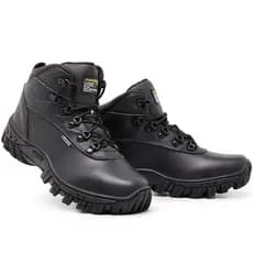 Coturno Em Couro Legítimo com CA Bota Masculina Original Biqueira PVC Segurança