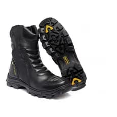 Coturno Bota Motociclista Confortável Resistente Couro Legitimo Original