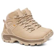 Bota em Couro Masculino com CA Qualidade Confortável Leve Coturno Trabalho Militar