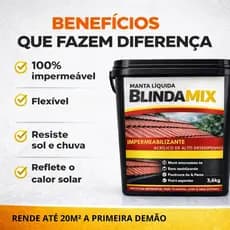 Borracha Liquida 18kg/3,6KG Tinta Impermeabilizante P/ Umidades Goteiras Vazamentos Interno Externo