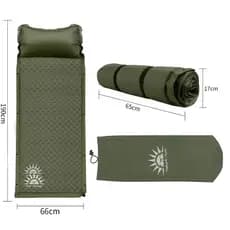 Colchonete Auto Inflável Ao Ar Livre Com Almofada Travesseiro, Auto-Rebounding,Impermeavel 190*66cm