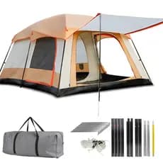 Barraca de Camping 12-16 Pessoas Grande Varanda 2000mm impermeável 420*305*200cm