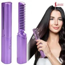 Escova De Alisamento De Cabelo Portátil Recém-Atualizada , Bateria De Longa Duraçãoviaanti-Calcário , Alisador De Pen